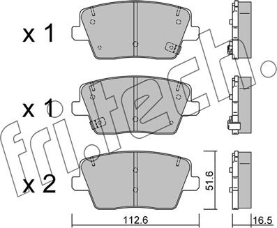 Fri.Tech. 1242.0 - Bremžu uzliku kompl., Disku bremzes autospares.lv