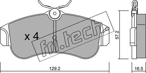 Fri.Tech. 125.0 - Bremžu uzliku kompl., Disku bremzes www.autospares.lv