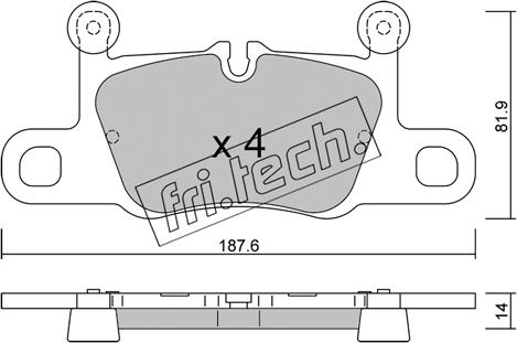 Fri.Tech. 1258.1 - Bremžu uzliku kompl., Disku bremzes www.autospares.lv