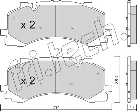 Fri.Tech. 1252.0 - Bremžu uzliku kompl., Disku bremzes www.autospares.lv