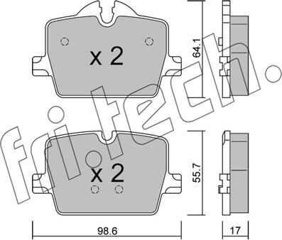 Fri.Tech. 1265.0 - Bremžu uzliku kompl., Disku bremzes www.autospares.lv