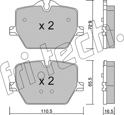 Fri.Tech. 1266.0 - Bremžu uzliku kompl., Disku bremzes www.autospares.lv