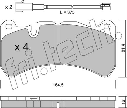 Fri.Tech. 1201.1 - Bremžu uzliku kompl., Disku bremzes www.autospares.lv