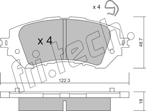 Fri.Tech. 1219.0 - Bremžu uzliku kompl., Disku bremzes autospares.lv