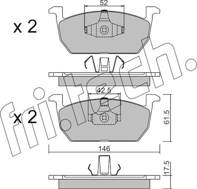 Fri.Tech. 1214.0 - Bremžu uzliku kompl., Disku bremzes www.autospares.lv