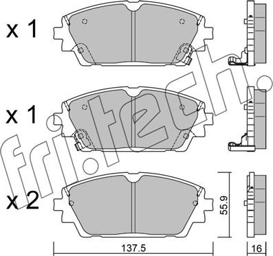 Fri.Tech. 1237.0 - Bremžu uzliku kompl., Disku bremzes www.autospares.lv