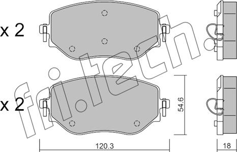 Fri.Tech. 1225.0 - Bremžu uzliku kompl., Disku bremzes www.autospares.lv