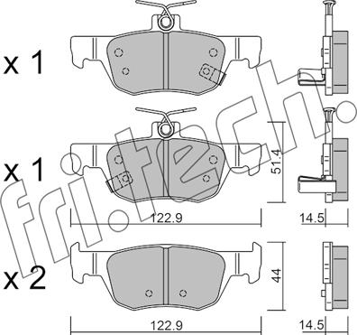 Fri.Tech. 1226.0 - Тормозные колодки, дисковые, комплект www.autospares.lv