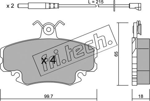 Fri.Tech. 122.0W - Bremžu uzliku kompl., Disku bremzes autospares.lv