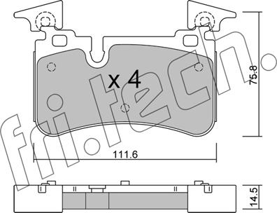 Fri.Tech. 1223.0 - Bremžu uzliku kompl., Disku bremzes www.autospares.lv