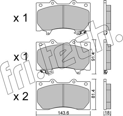 Fri.Tech. 1279.0 - Bremžu uzliku kompl., Disku bremzes www.autospares.lv