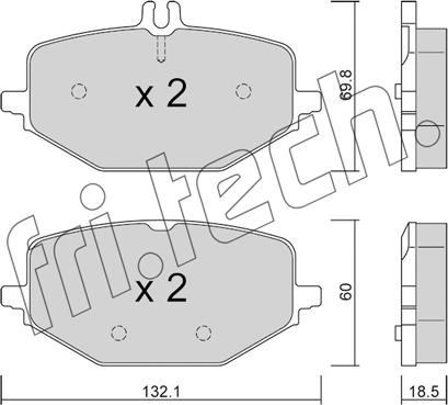 Fri.Tech. 1274.0 - Bremžu uzliku kompl., Disku bremzes www.autospares.lv