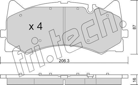 Fri.Tech. 1271.0 - Bremžu uzliku kompl., Disku bremzes autospares.lv