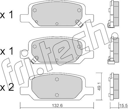 Fri.Tech. 1278.0 - Bremžu uzliku kompl., Disku bremzes www.autospares.lv