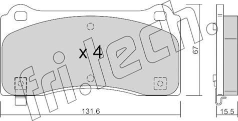 Fri.Tech. 1277.0 - Bremžu uzliku kompl., Disku bremzes www.autospares.lv