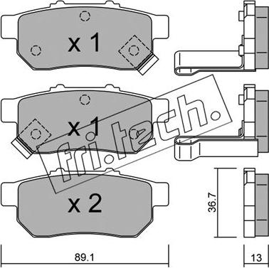 Fri.Tech. 179.1 - Bremžu uzliku kompl., Disku bremzes www.autospares.lv