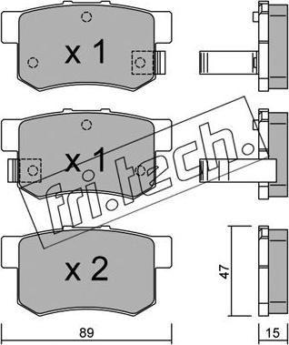 Fri.Tech. 176.0 - Bremžu uzliku kompl., Disku bremzes www.autospares.lv