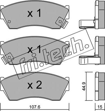 Fri.Tech. 171.0 - Bremžu uzliku kompl., Disku bremzes www.autospares.lv