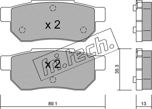 Fri.Tech. 173.0 - Bremžu uzliku kompl., Disku bremzes www.autospares.lv