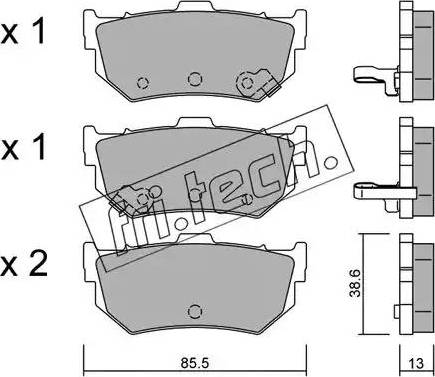 Fri.Tech. 172.0 - Bremžu uzliku kompl., Disku bremzes autospares.lv