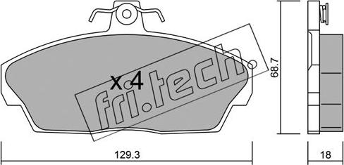 Fri.Tech. 177.1 - Bremžu uzliku kompl., Disku bremzes www.autospares.lv