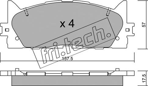 Fri.Tech. 899.0 - Bremžu uzliku kompl., Disku bremzes www.autospares.lv