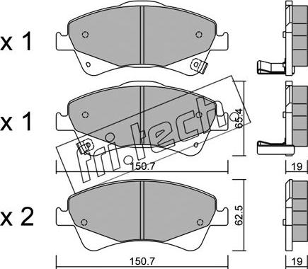 Fri.Tech. 895.0 - Bremžu uzliku kompl., Disku bremzes www.autospares.lv