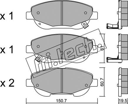 Fri.Tech. 896.0 - Bremžu uzliku kompl., Disku bremzes www.autospares.lv