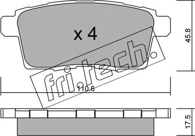 Fri.Tech. 890.0 - Bremžu uzliku kompl., Disku bremzes www.autospares.lv