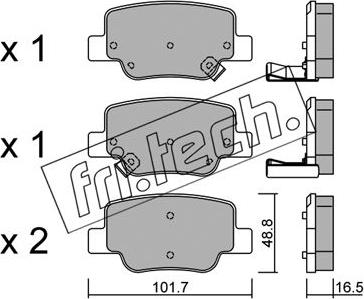 Fri.Tech. 897.0 - Bremžu uzliku kompl., Disku bremzes www.autospares.lv