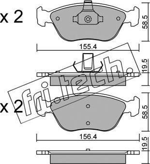 Fri.Tech. 849.0 - Bremžu uzliku kompl., Disku bremzes www.autospares.lv