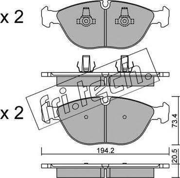 Fri.Tech. 845.0 - Bremžu uzliku kompl., Disku bremzes www.autospares.lv