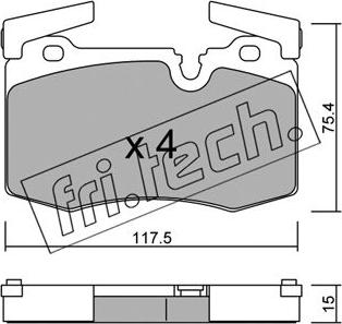 Fri.Tech. 846.0 - Bremžu uzliku kompl., Disku bremzes www.autospares.lv