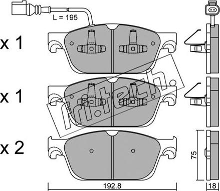 Fri.Tech. 848.0 - Bremžu uzliku kompl., Disku bremzes www.autospares.lv