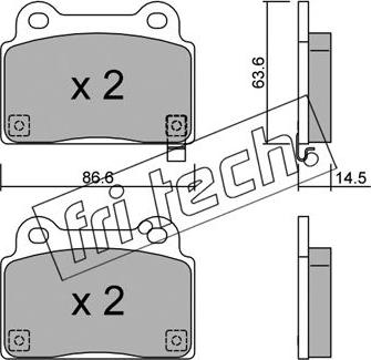 Fri.Tech. 843.0 - Bremžu uzliku kompl., Disku bremzes www.autospares.lv