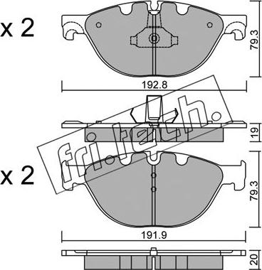 Fri.Tech. 847.0 - Bremžu uzliku kompl., Disku bremzes www.autospares.lv