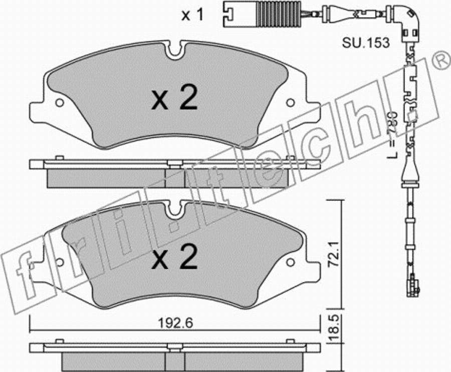 Fri.Tech. 8531W - Bremžu uzliku kompl., Disku bremzes www.autospares.lv