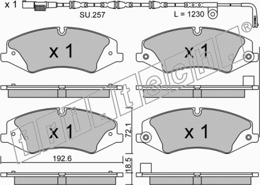 Fri.Tech. 8537W - Bremžu uzliku kompl., Disku bremzes www.autospares.lv