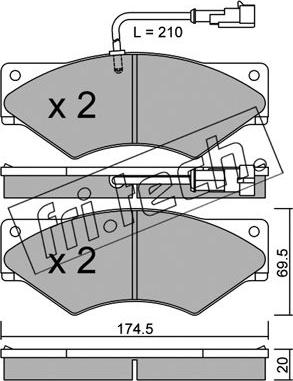 Fri.Tech. 866.1 - Bremžu uzliku kompl., Disku bremzes www.autospares.lv