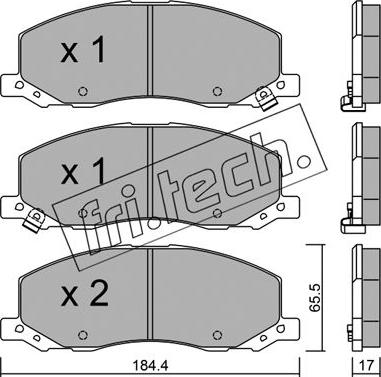 Fri.Tech. 860.0 - Bremžu uzliku kompl., Disku bremzes www.autospares.lv