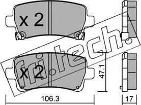 Fri.Tech. 861.0 - Bremžu uzliku kompl., Disku bremzes www.autospares.lv