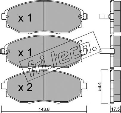 Fri.Tech. 862.0 - Bremžu uzliku kompl., Disku bremzes www.autospares.lv