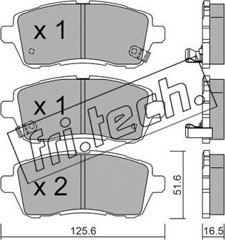 Fri.Tech. 809.1 - Bremžu uzliku kompl., Disku bremzes autospares.lv