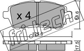 Fri.Tech. 809.2 - Bremžu uzliku kompl., Disku bremzes autospares.lv