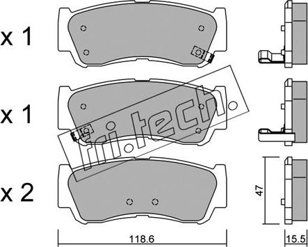 Fri.Tech. 804.0 - Brake Pad Set, disc brake www.autospares.lv