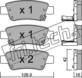 Fri.Tech. 806.0 - Bremžu uzliku kompl., Disku bremzes autospares.lv