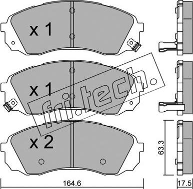 Fri.Tech. 801.0 - Bremžu uzliku kompl., Disku bremzes www.autospares.lv