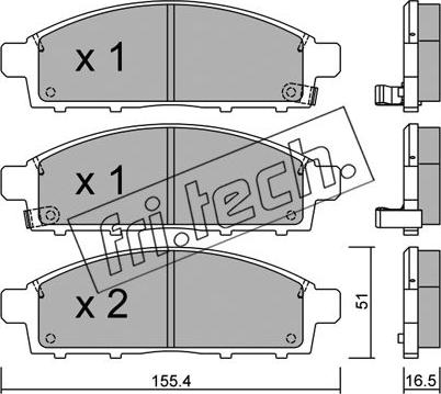 Fri.Tech. 807.0 - Bremžu uzliku kompl., Disku bremzes www.autospares.lv