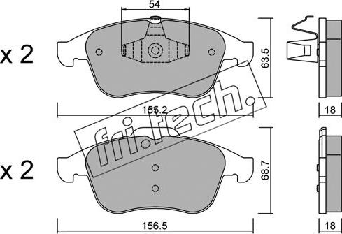 Fri.Tech. 819.0 - Bremžu uzliku kompl., Disku bremzes www.autospares.lv