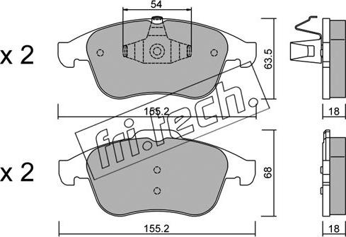 Fri.Tech. 819.2 - Bremžu uzliku kompl., Disku bremzes www.autospares.lv